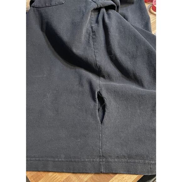 VTG Carhartt Navy Shirt Mens Small Pocket Long Sleeve Distressed Faded Thrashed - Picture 5 of 6